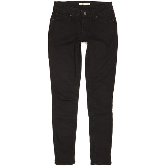 Levi's 711 Women Black Skinny Slim Stretch Jeans W26 L30
