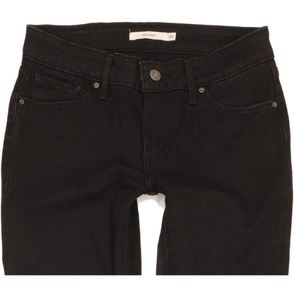 Levi's 711 Women Black Skinny Slim Stretch Jeans W26 L30