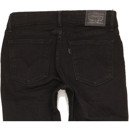 Levi's 711 Women Black Skinny Slim Stretch Jeans W26 L30