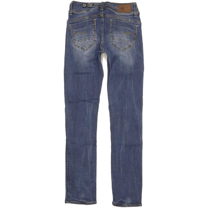 G-Star Midge Women Blue Straight Slim Stretch Jeans W25 L30