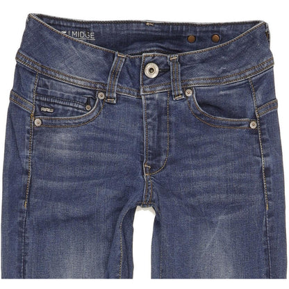 G-Star Midge Women Blue Straight Slim Stretch Jeans W25 L30