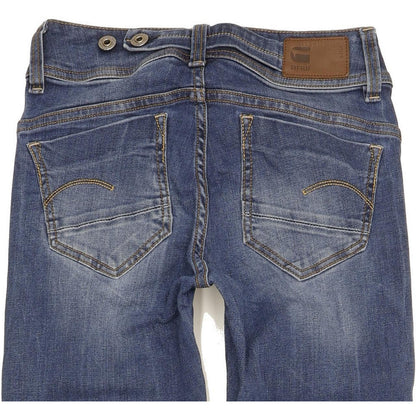 G-Star Midge Women Blue Straight Slim Stretch Jeans W25 L30