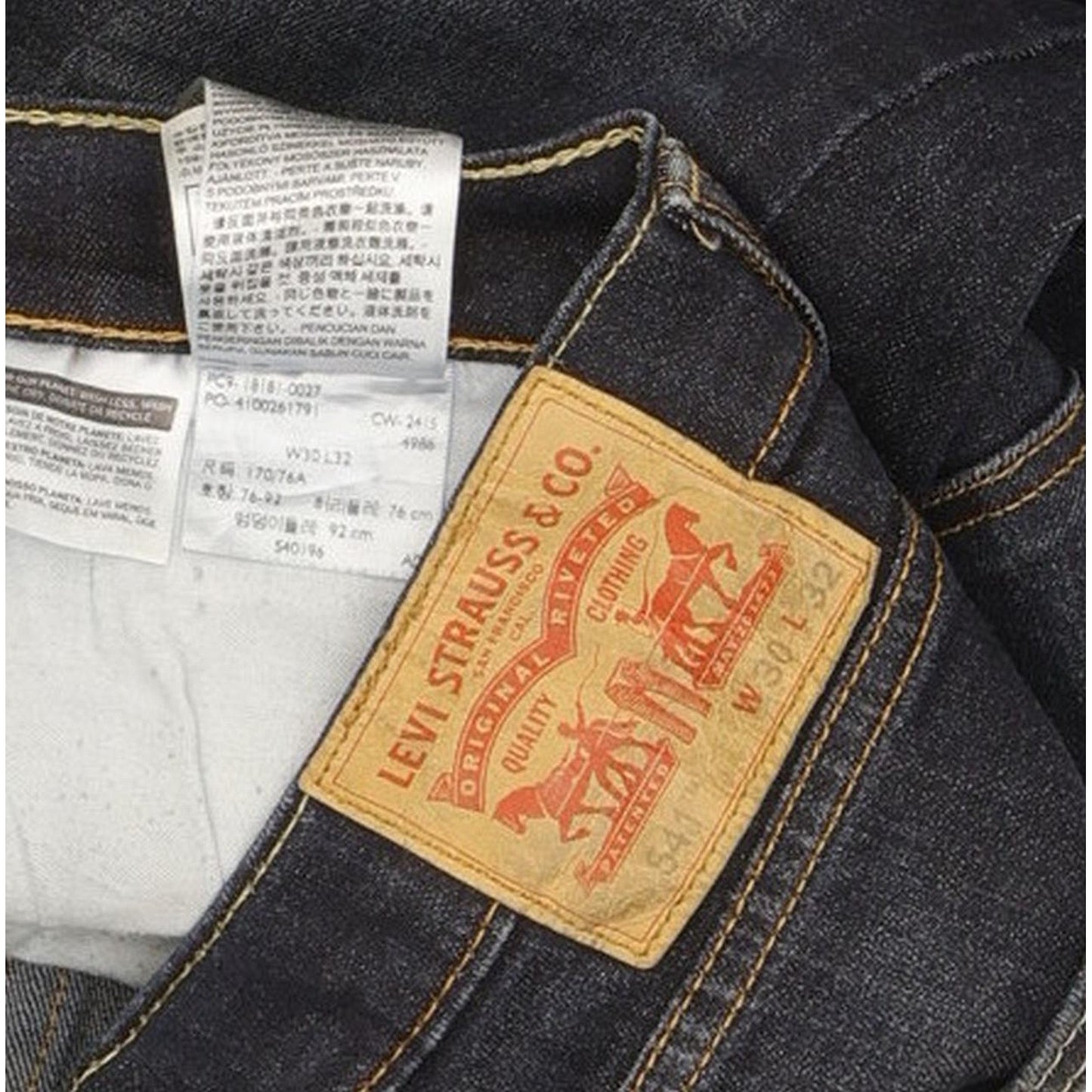 Levi's 541 Men Blue Straight Slim Stretch Jeans W30 L31