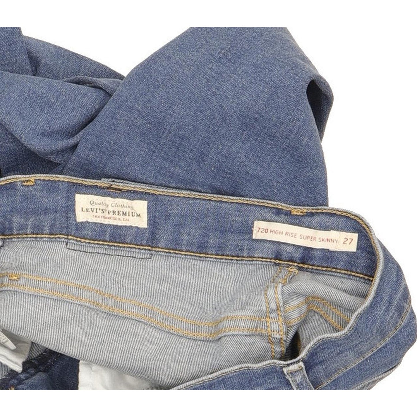 Levi's 720 Women Blue Skinny Slim Stretch Jeans W27 L28