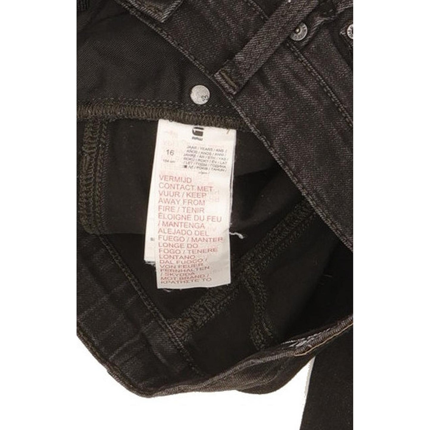 G-Star 3301 Kids Black Skinny Slim Stretch Jeans W26 L30
