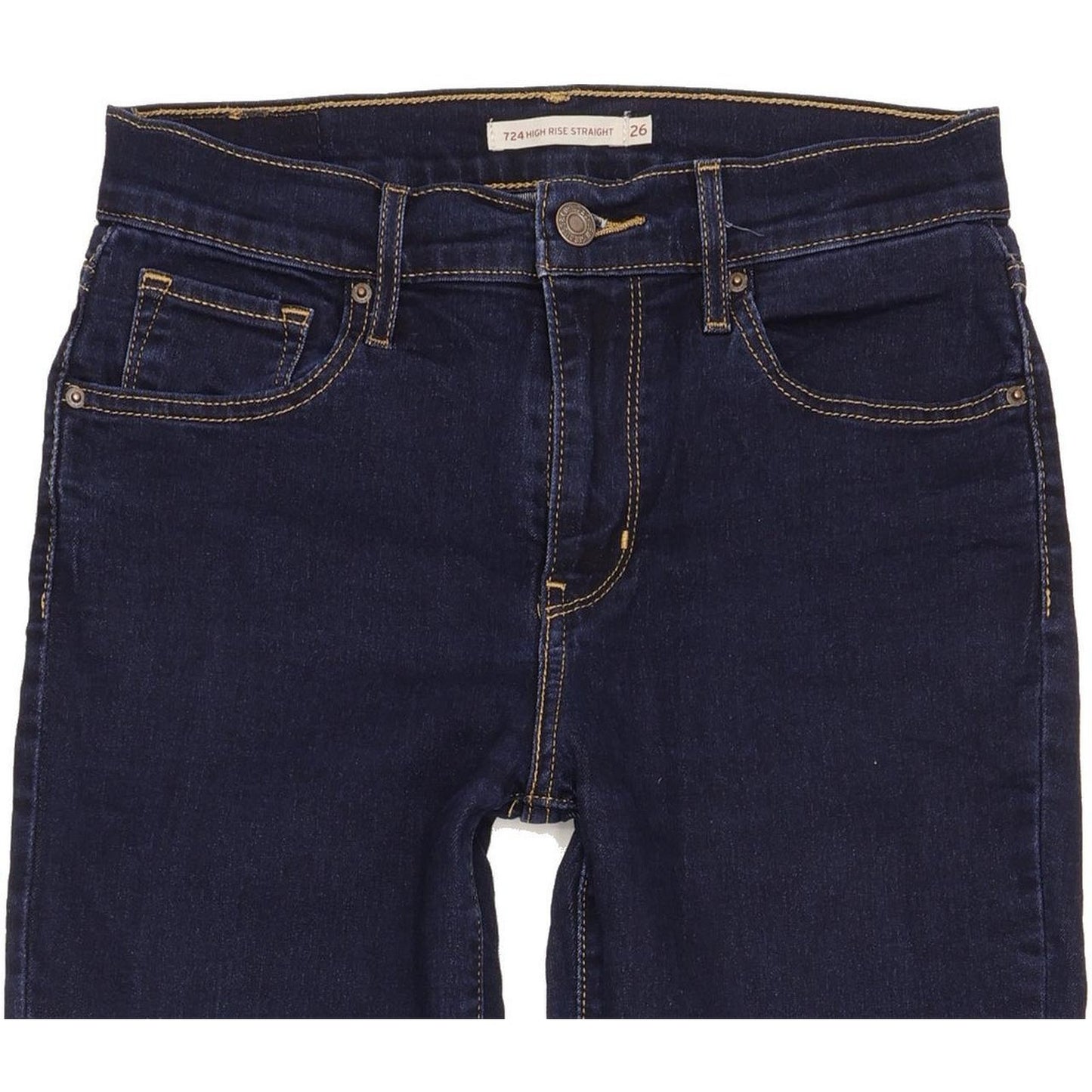 Levi's 724 Women Blue Straight Slim Stretch Jeans W26 L31