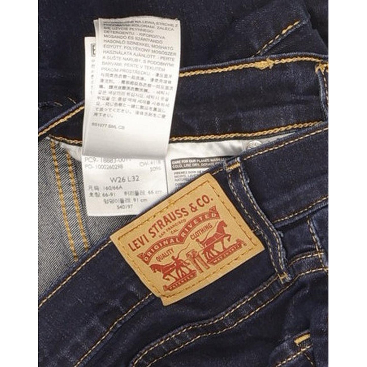 Levi's 724 Women Blue Straight Slim Stretch Jeans W26 L31