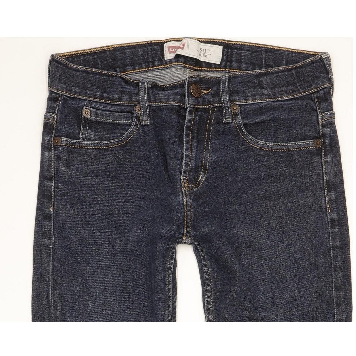 Levi's 511 Kids Blue Straight Slim Stretch Jeans W26 L28