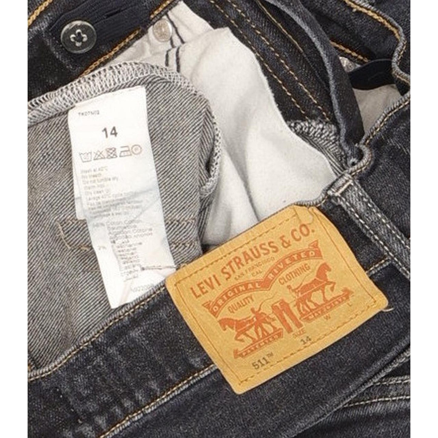 Levi's 511 Kids Blue Straight Slim Stretch Jeans W26 L28