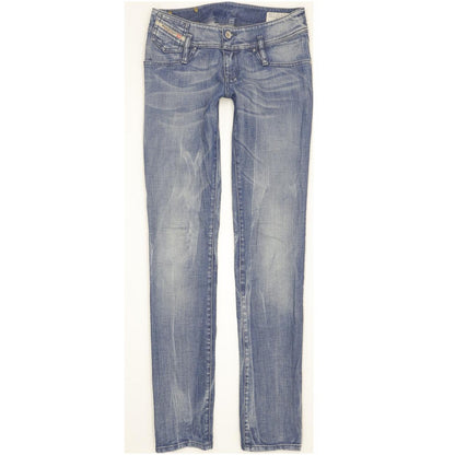 Diesel Matic 008N4 Women Blue Straight Slim Stretch Jeans W26 L34