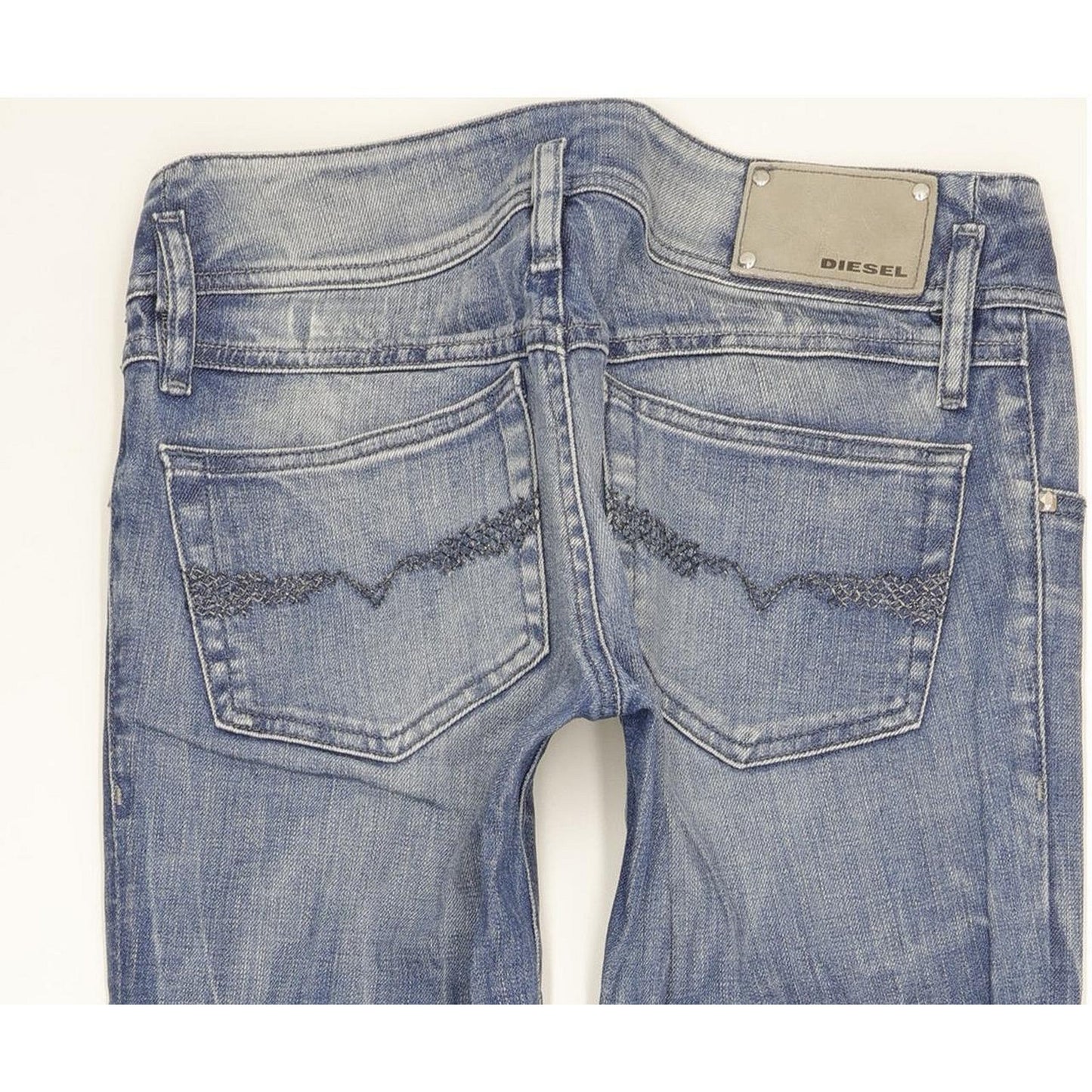 Diesel Matic 008N4 Women Blue Straight Slim Stretch Jeans W26 L34