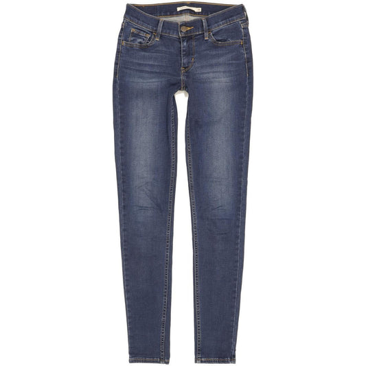 Levi's 710 Super Women Blue Skinny Slim Stretch Jeans W26 L30