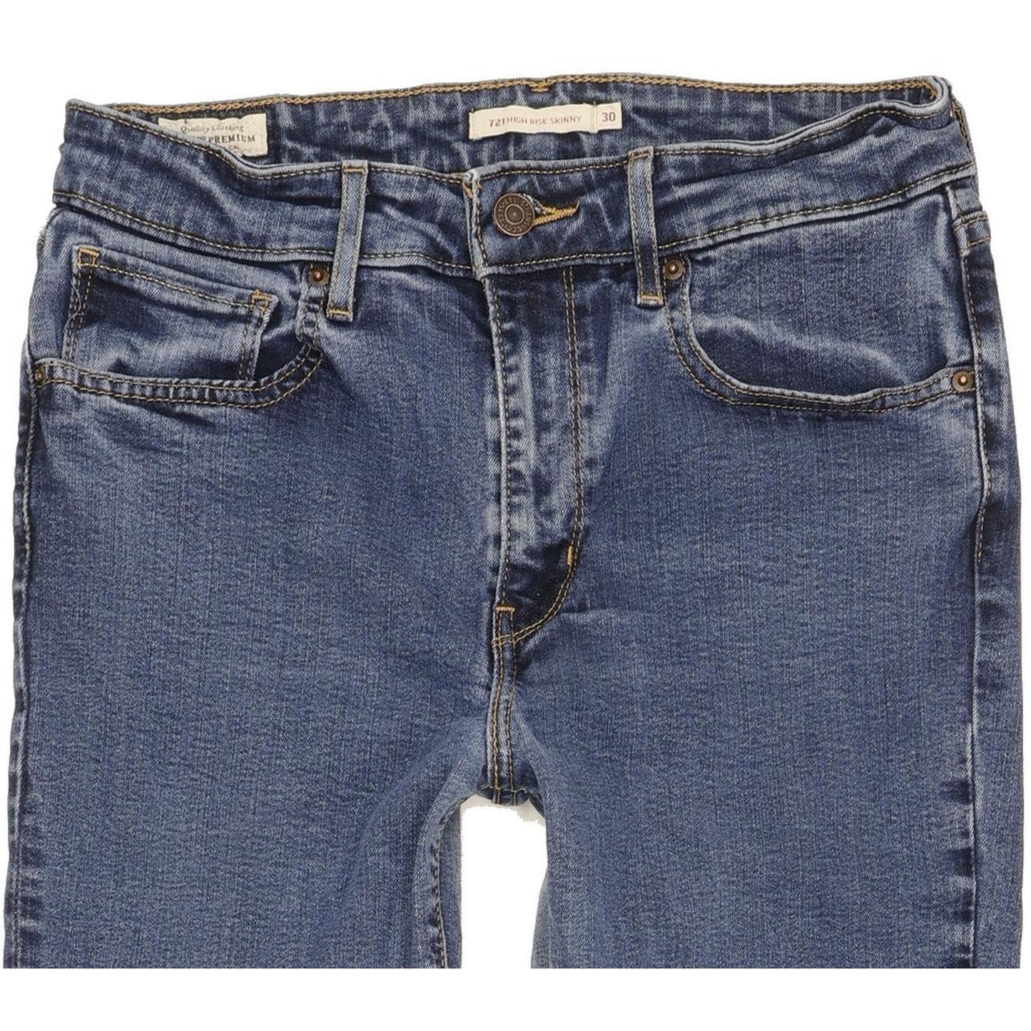Levi's 721 Women Blue Skinny Slim Stretch Jeans W30 L29