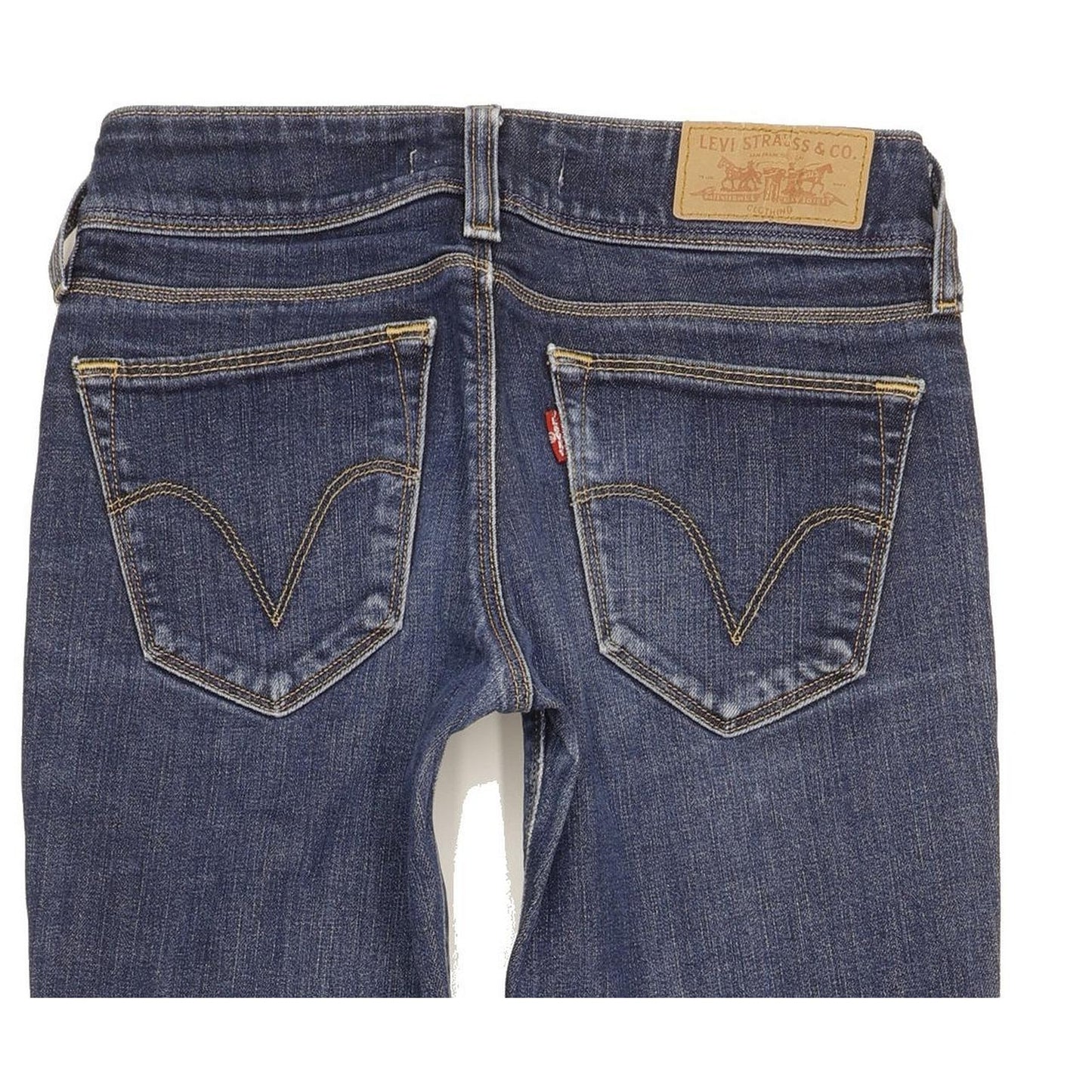 Levi's 470 Women Blue Straight Slim Stretch Jeans W28 L31