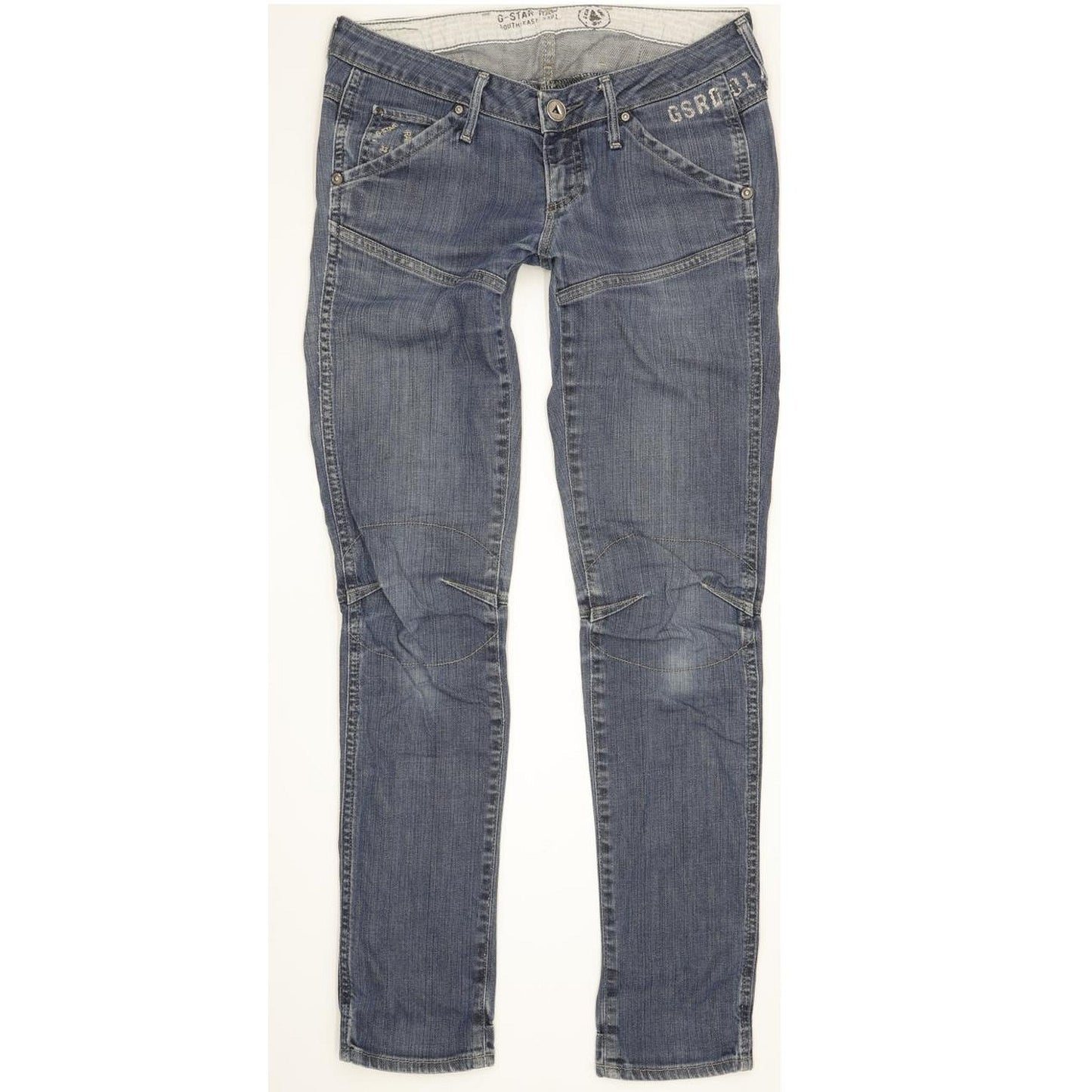 G-Star Elwood Narrow Women Blue Skinny Slim Stretch Jeans W27 L31