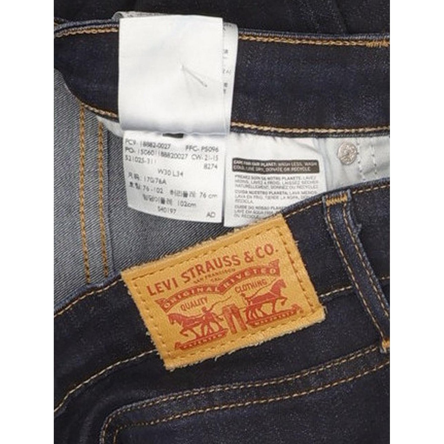 Levi's 721 Women Navy Skinny Slim Stretch Jeans W30 L32