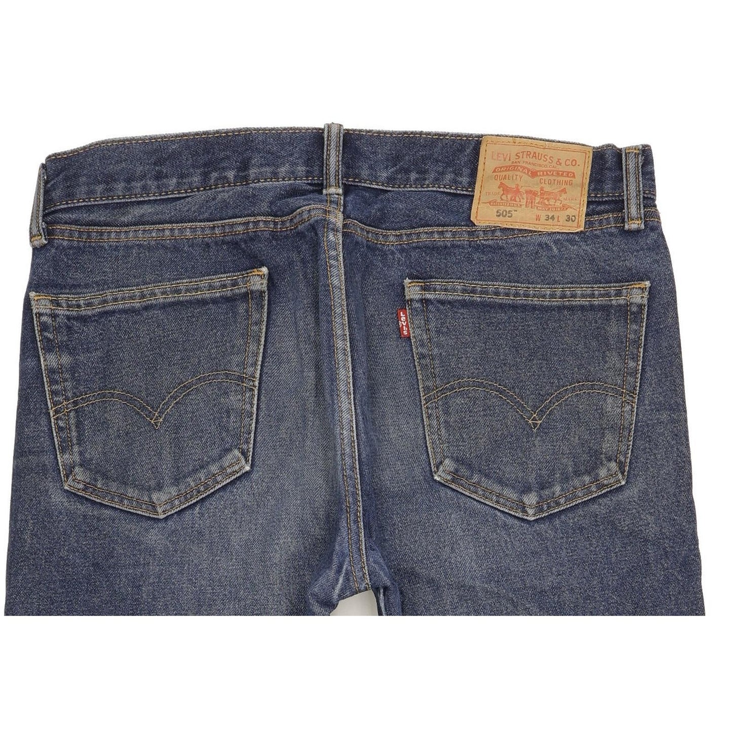 Levi's 505 Men Blue Straight Regular Jeans W34 L30