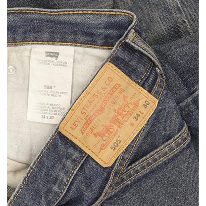 Levi's 505 Men Blue Straight Regular Jeans W34 L30