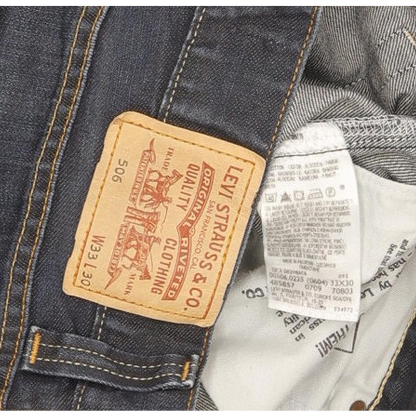 Levi's 506 Men Blue Straight Regular Jeans W33 L29