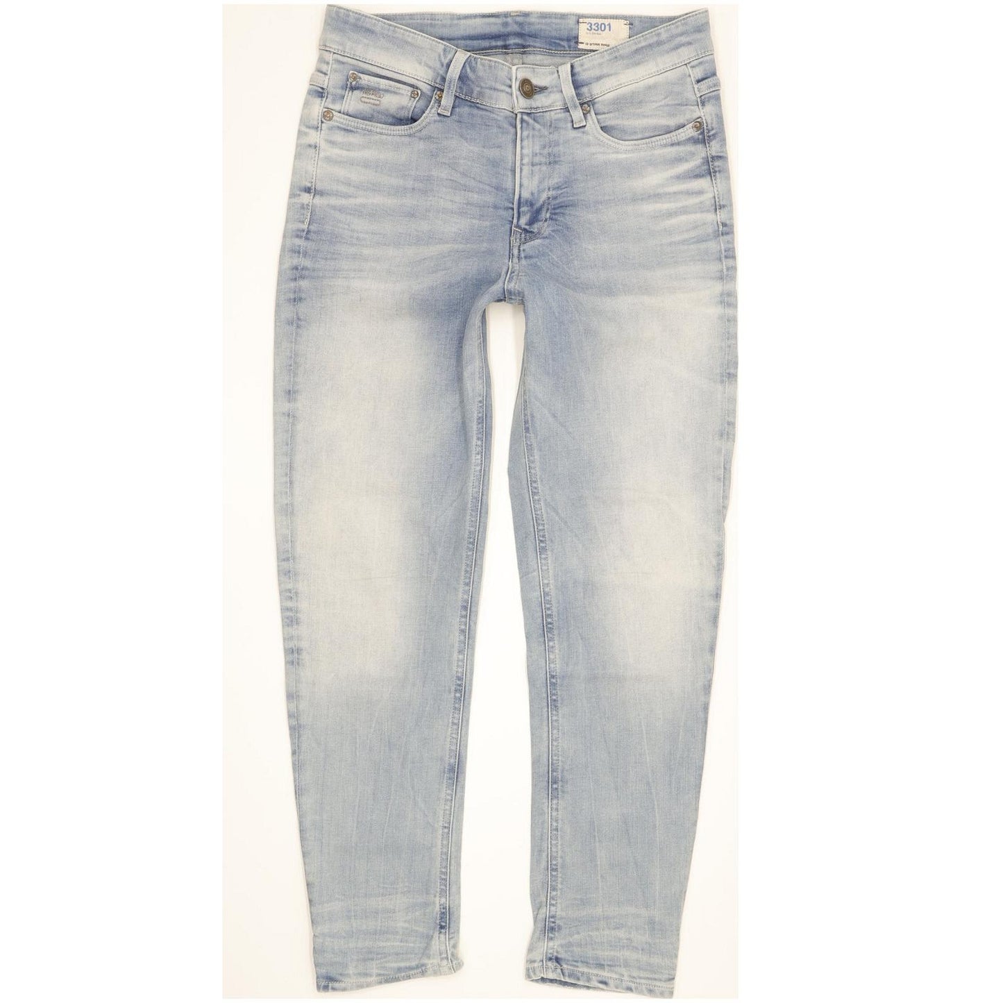G-Star 3301 Women Blue Tapered Slim Stretch Jeans W26 L27