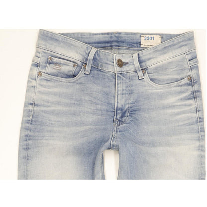 G-Star 3301 Women Blue Tapered Slim Stretch Jeans W26 L27