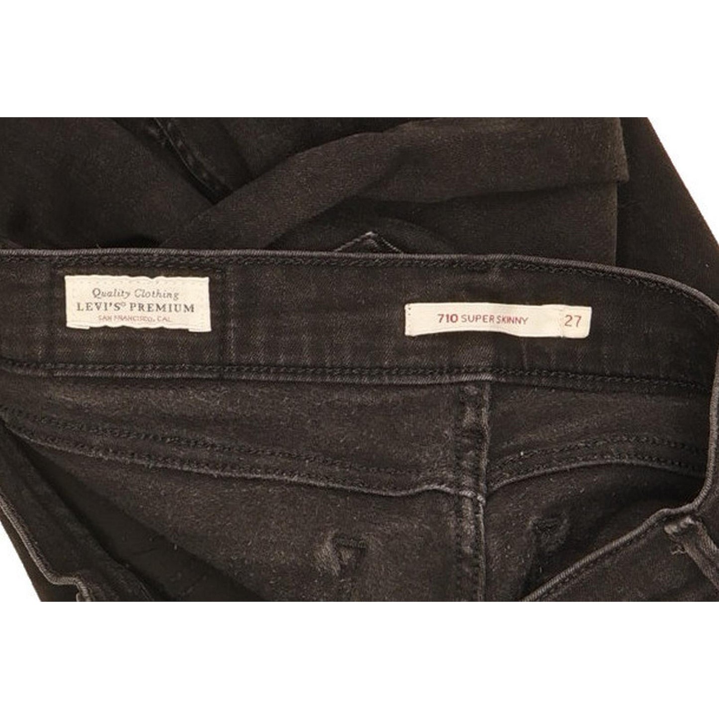 G-Star 710 Super Women Black Skinny Slim Stretch Jeans W27 L27