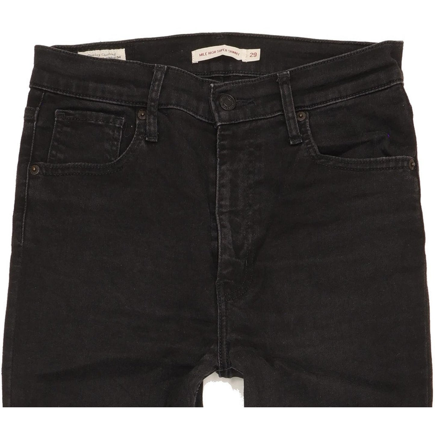 Levi's Mile Black Skinny Slim Stretch Jeans High Waisted W29 L30