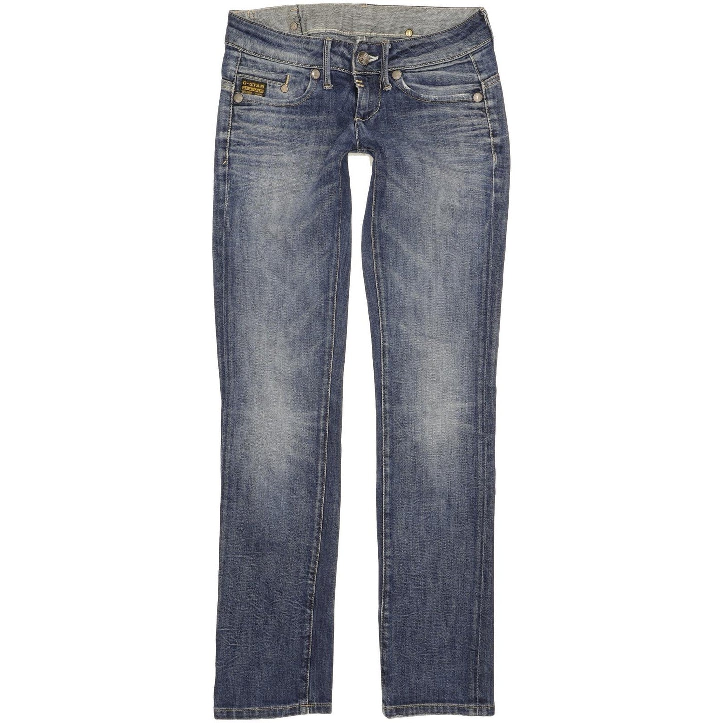 G-Star Midge Women Blue Straight Slim Stretch Jeans W25 L31