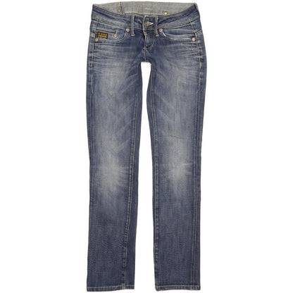 G-Star Midge Women Blue Straight Slim Stretch Jeans W25 L31