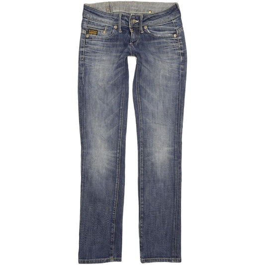 G-Star Midge Women Blue Straight Slim Stretch Jeans W25 L31