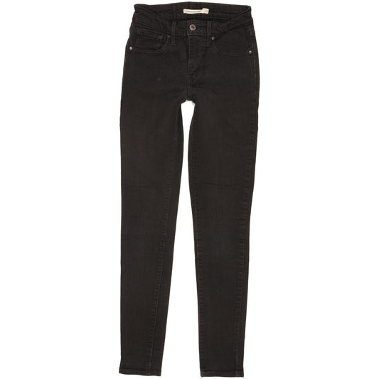 Levi's 721 Women Black Skinny Slim Stretch Jeans W24 L29