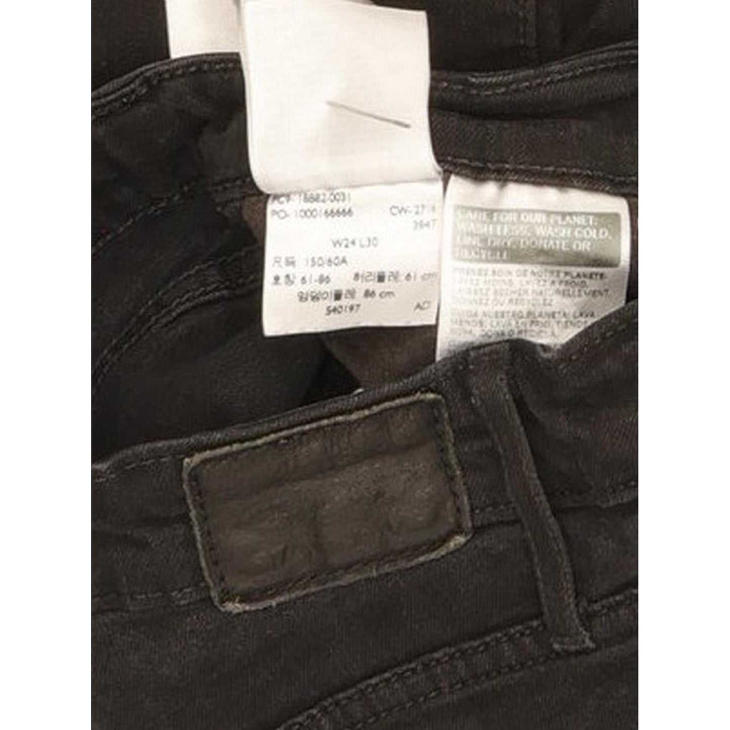 Levi's 721 Women Black Skinny Slim Stretch Jeans W24 L29