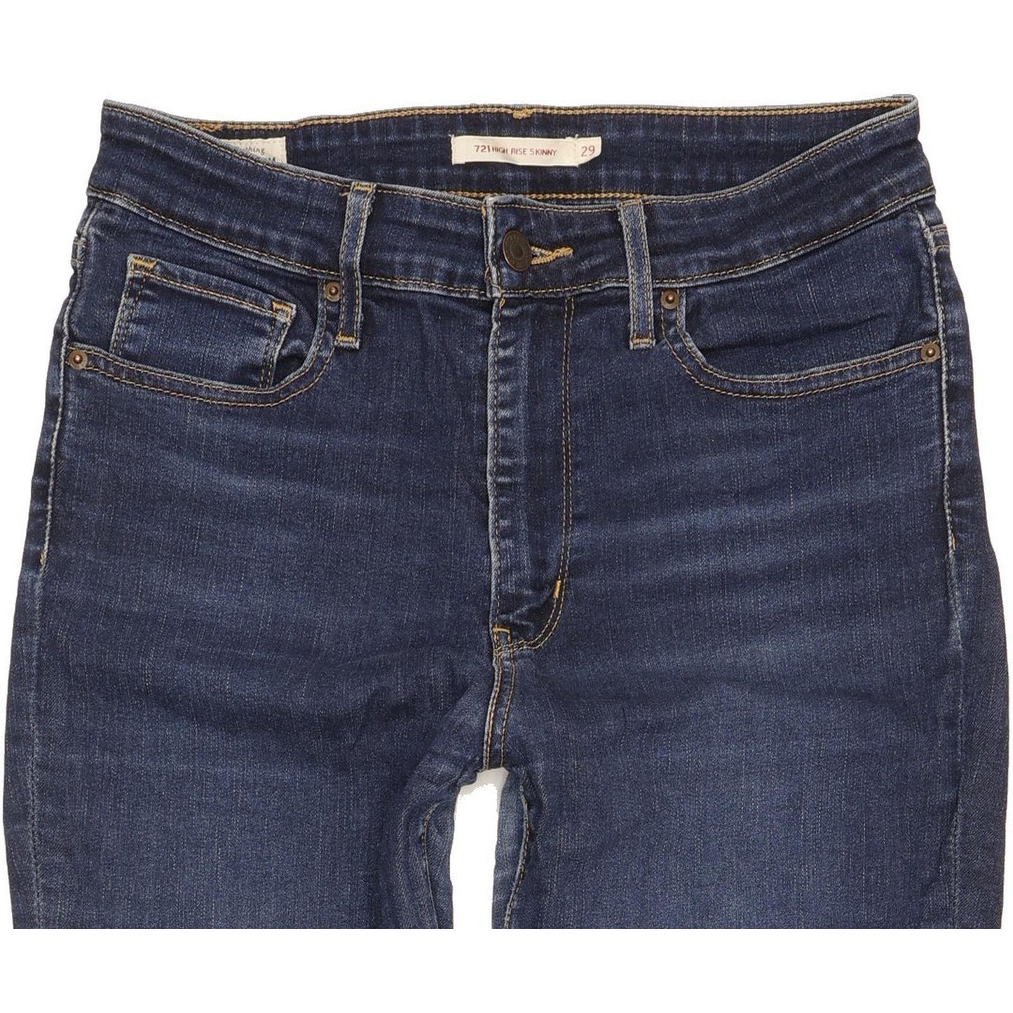 Levi's 721 Blue Skinny Slim Stretch Jeans High Waisted W29 L30