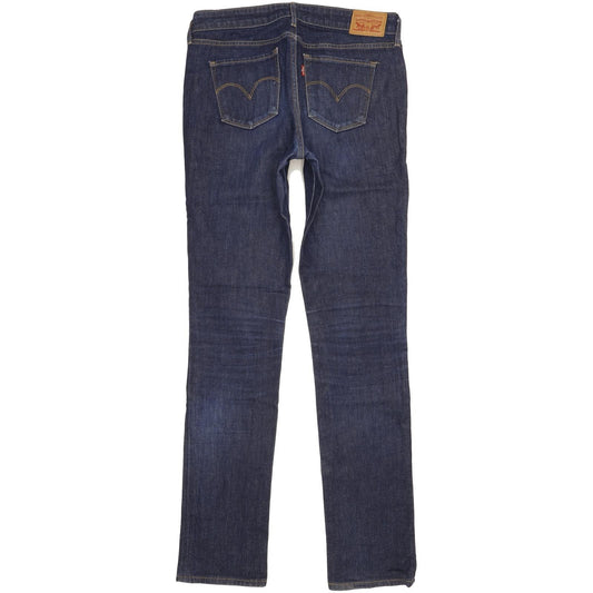 Levi's 714 Women Blue Straight Slim Stretch Jeans W28 L33