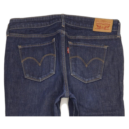 Levi's 714 Women Blue Straight Slim Stretch Jeans W28 L33