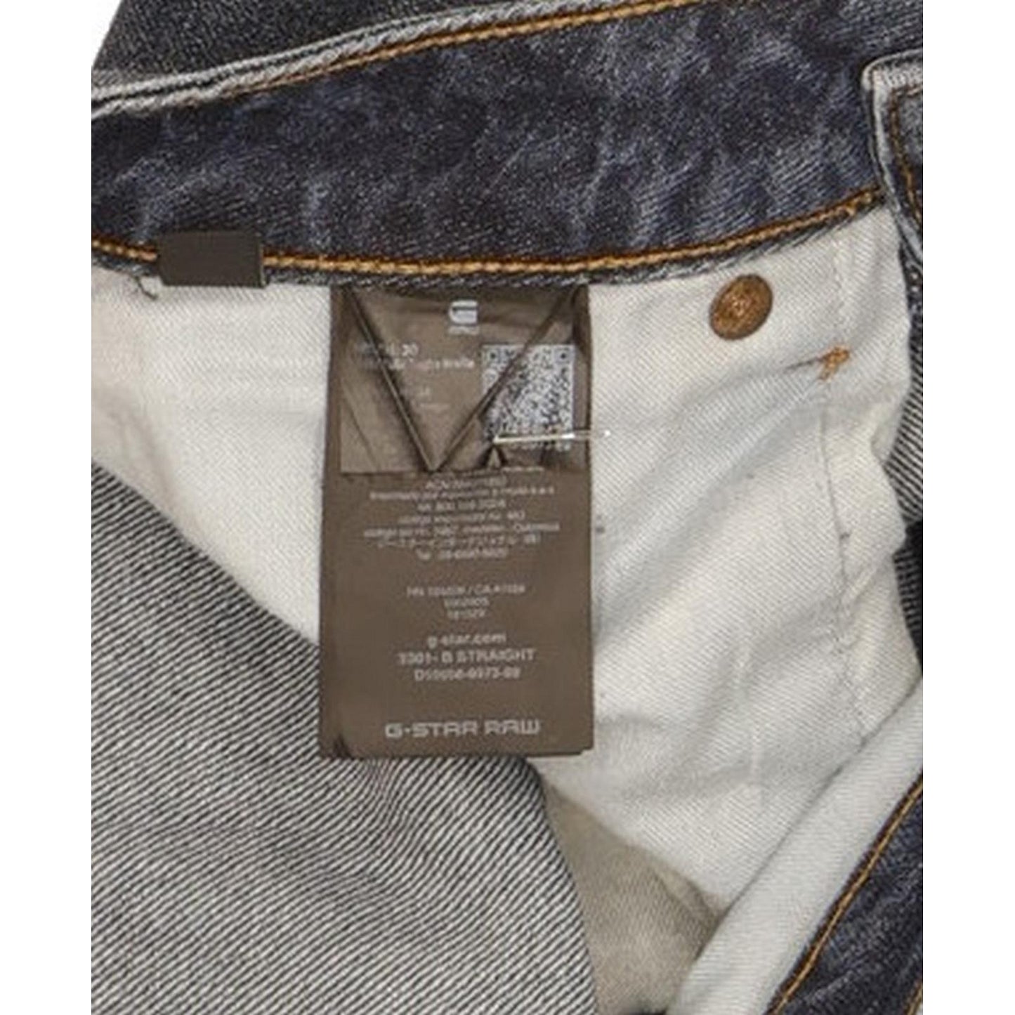 G-Star 3301-B Men Blue Straight Regular Jeans W30 L30
