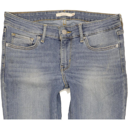 Levi's 711 Women Blue Skinny Slim Stretch Jeans W28 L30