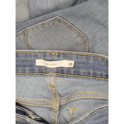 Levi's 711 Women Blue Skinny Slim Stretch Jeans W28 L30