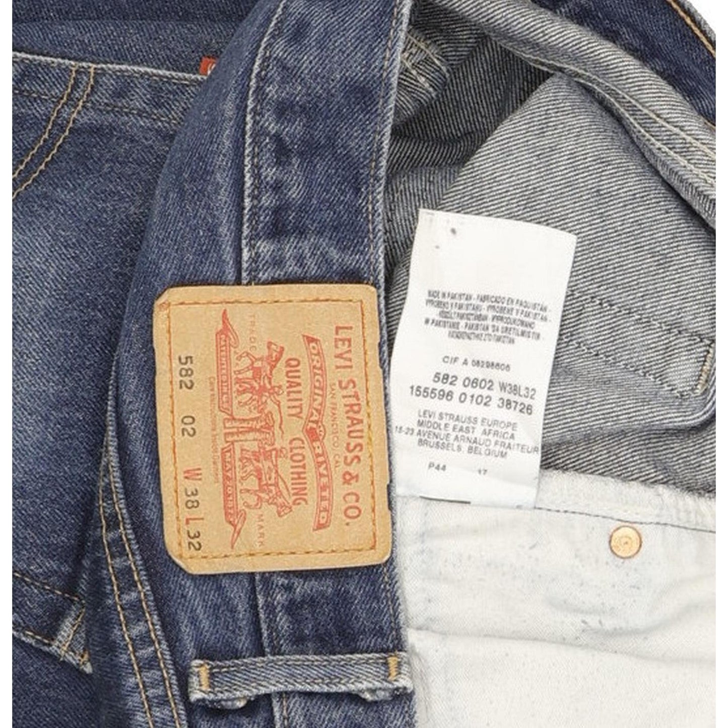 Levi's 582 Men Blue Straight Regular Jeans W38 L31