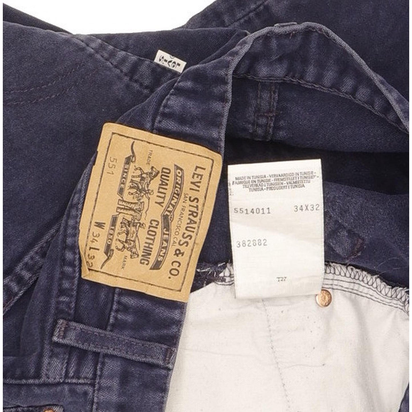 Levi's 551 Men Blue Straight Regular Jeans W34 L31