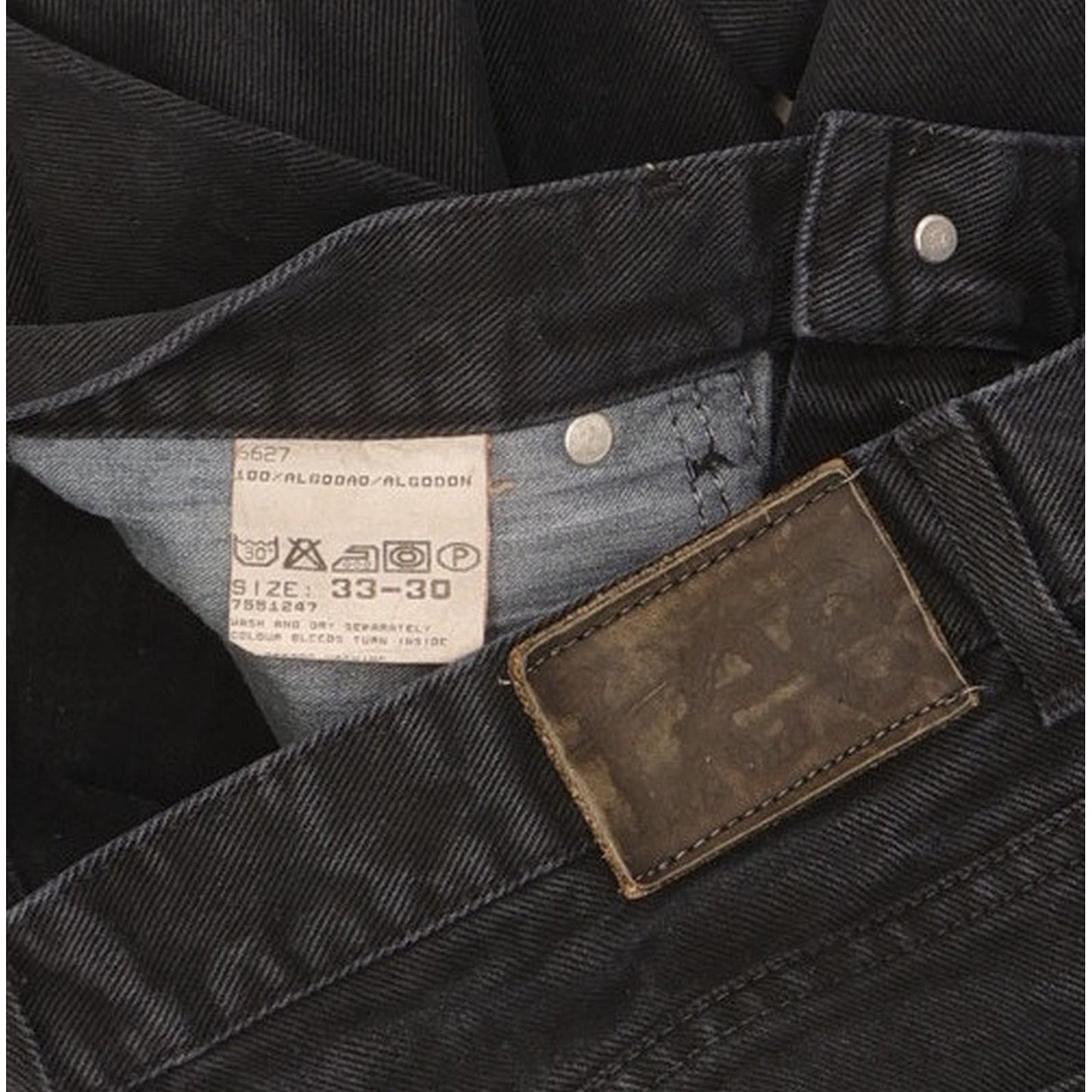 Lee Men Black Straight Regular Jeans W32 L28