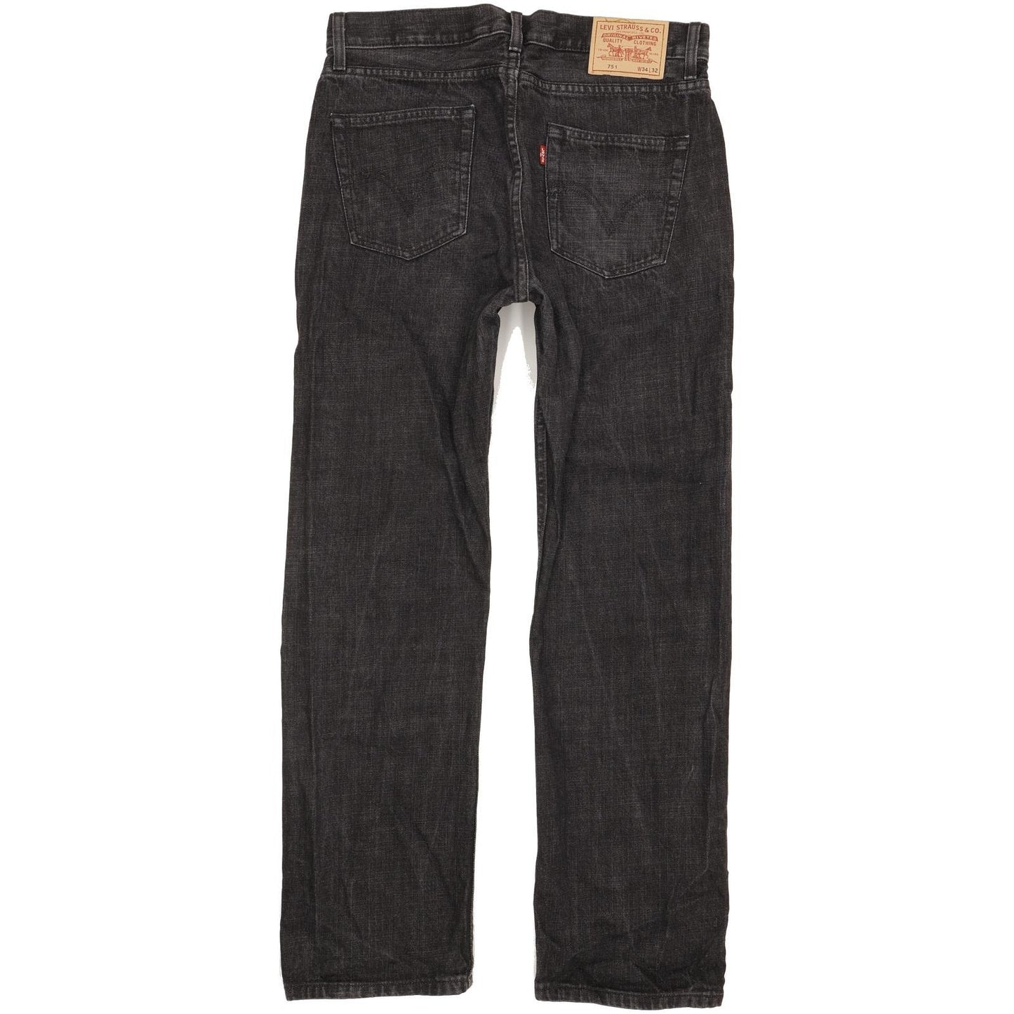 Levi's 751 Men Black Straight Regular Jeans W34 L31