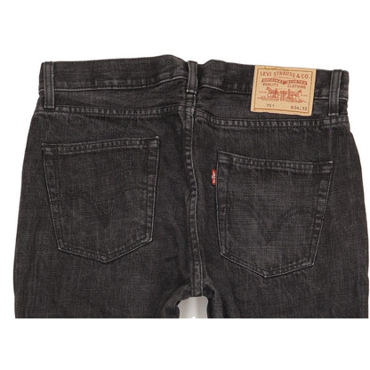 Levi's 751 Men Black Straight Regular Jeans W34 L31
