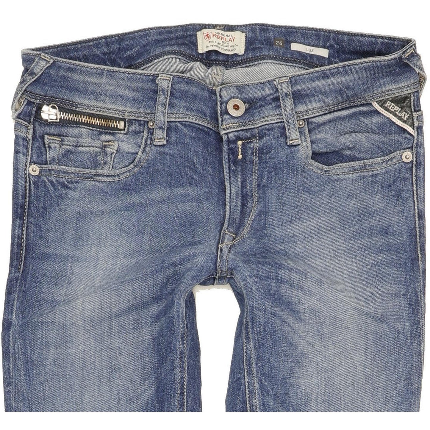 Replay Luz Women Blue Skinny Slim Stretch Jeans W26 L34