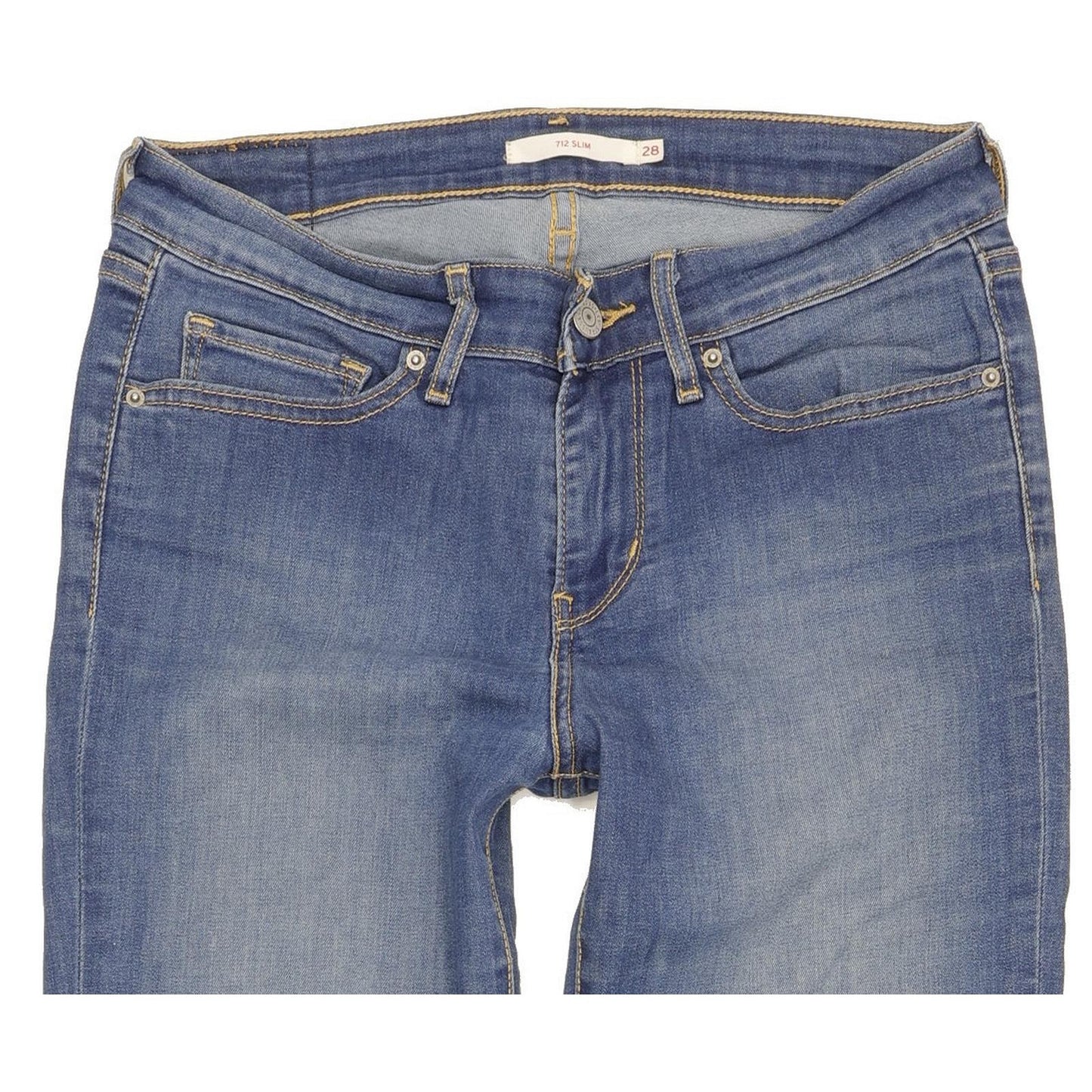 Levi's 712 Women Blue Straight Slim Stretch Jeans W28 L29