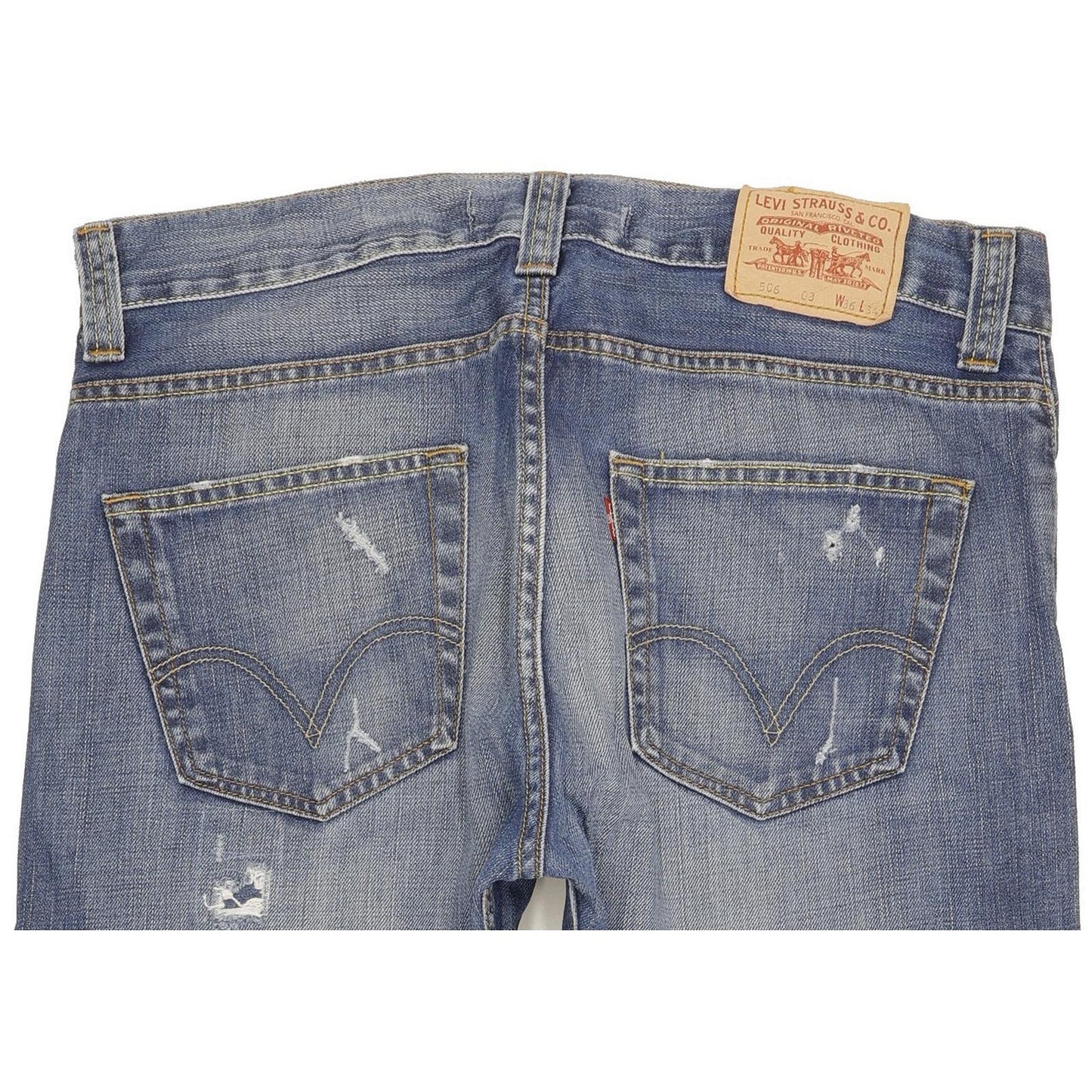 Levi's 506 Men Blue Straight Regular Jeans W36 L28