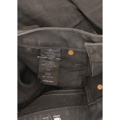 G-Star 3301 Men Grey Straight Slim Stretch Jeans W30 L33