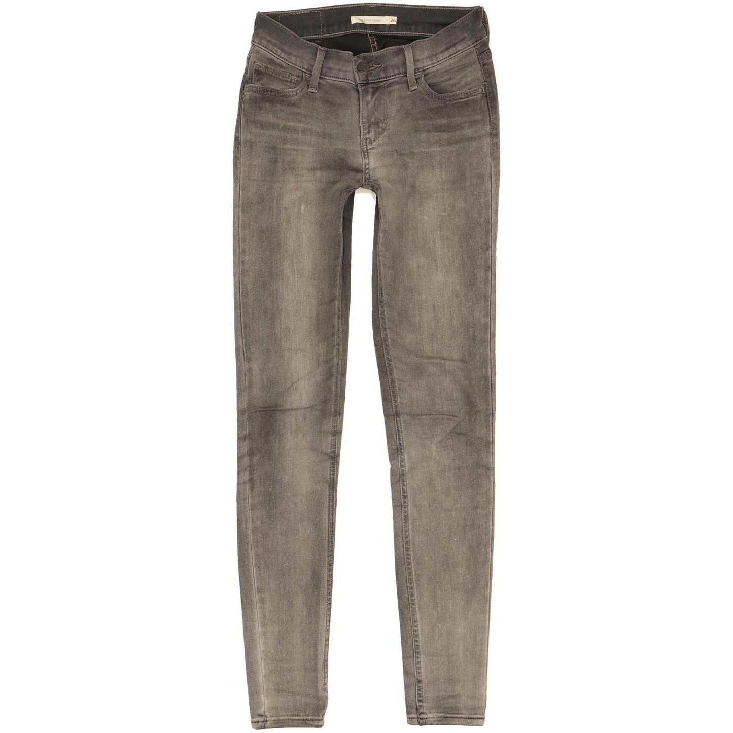 Levi's 710 Super Women Grey Skinny Slim Stretch Jeans W26 L30