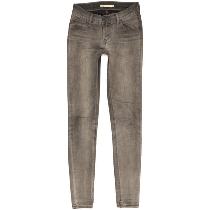Levi's 710 Super Women Grey Skinny Slim Stretch Jeans W26 L30