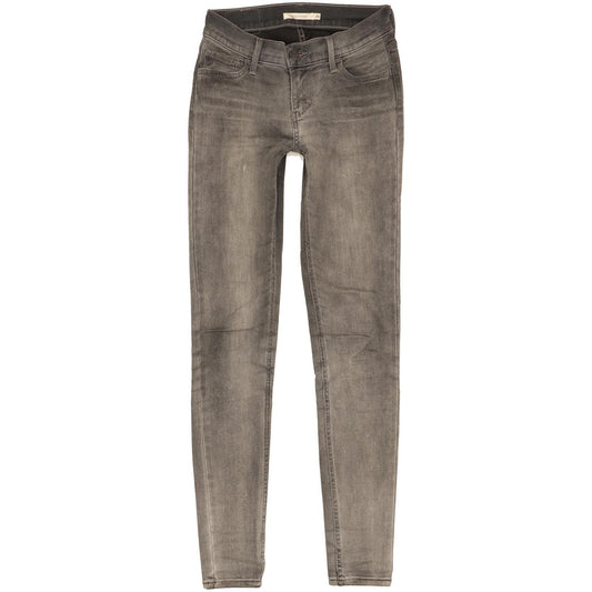 Levi's 710 Super Women Grey Skinny Slim Stretch Jeans W26 L30